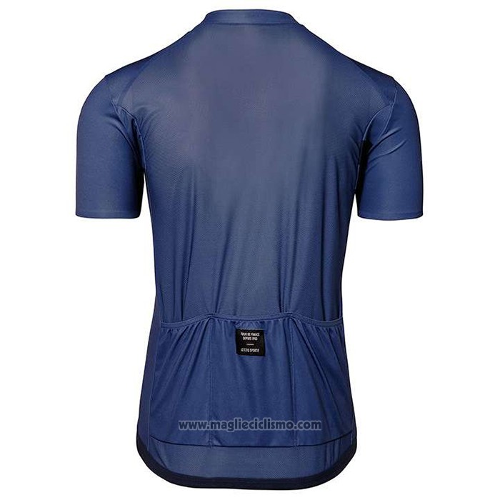 2020 Abbigliamento Ciclismo Tour de France Spento Blu Manica Corta e Salopette